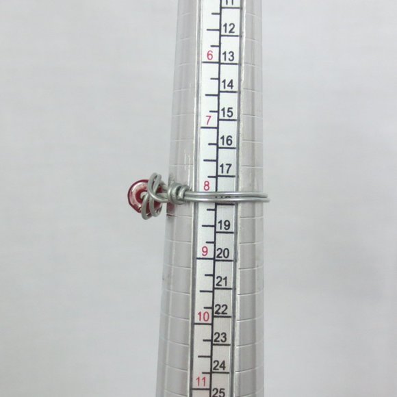 New Stainless Wrap Garnet Color Hand Crafted Ring - Picture 8 of 9